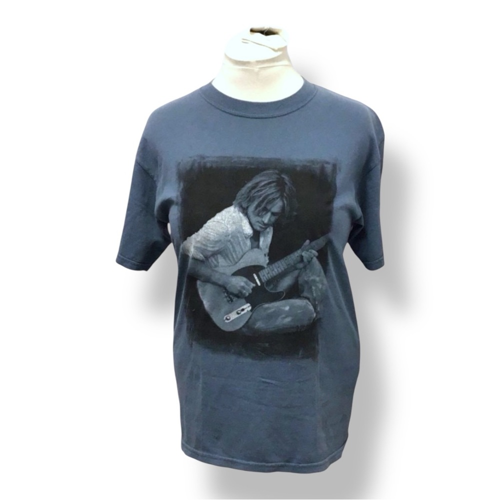 Gildan Ultra Cotton Mens Keith Urban 2004 Tour Graphic Band Tee VTG Y2K Blue M